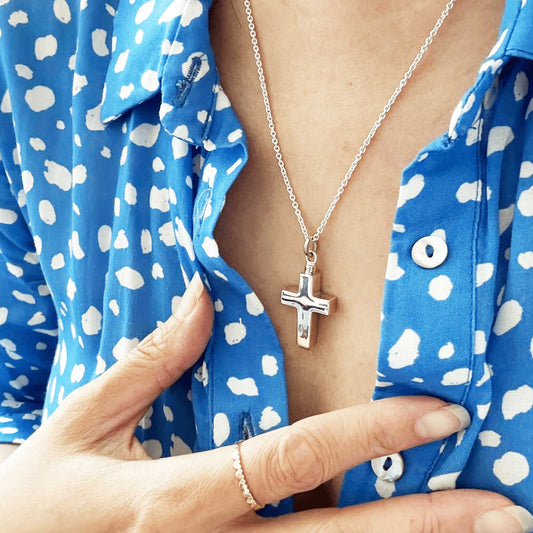 Ashes in to Jewellery Cross Sterling Silver - Ashes Jewellery AE