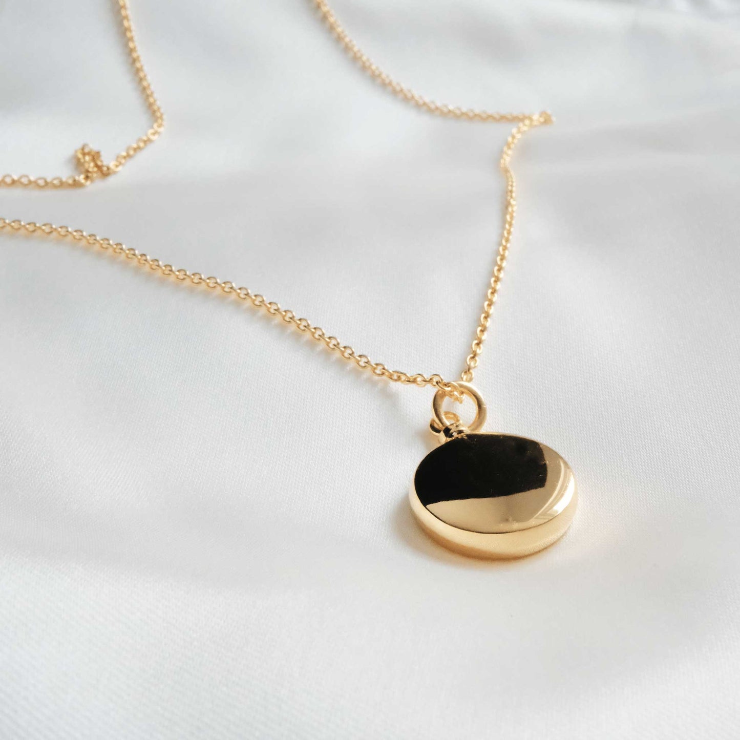 Ashes into Jewellery Round Necklace 18K Gold Plated - Ashes Jewellery AE