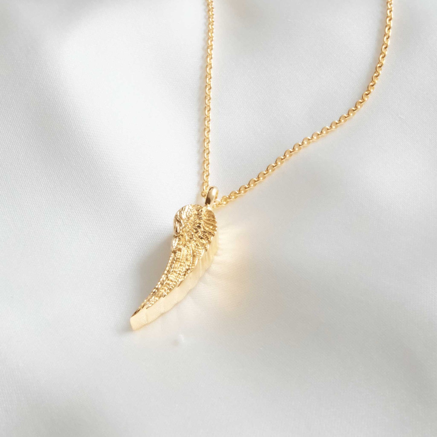 Ashes Jewellery Angel Wing 18K or 9K Solid Gold Necklace - Ashes Jewellery AE