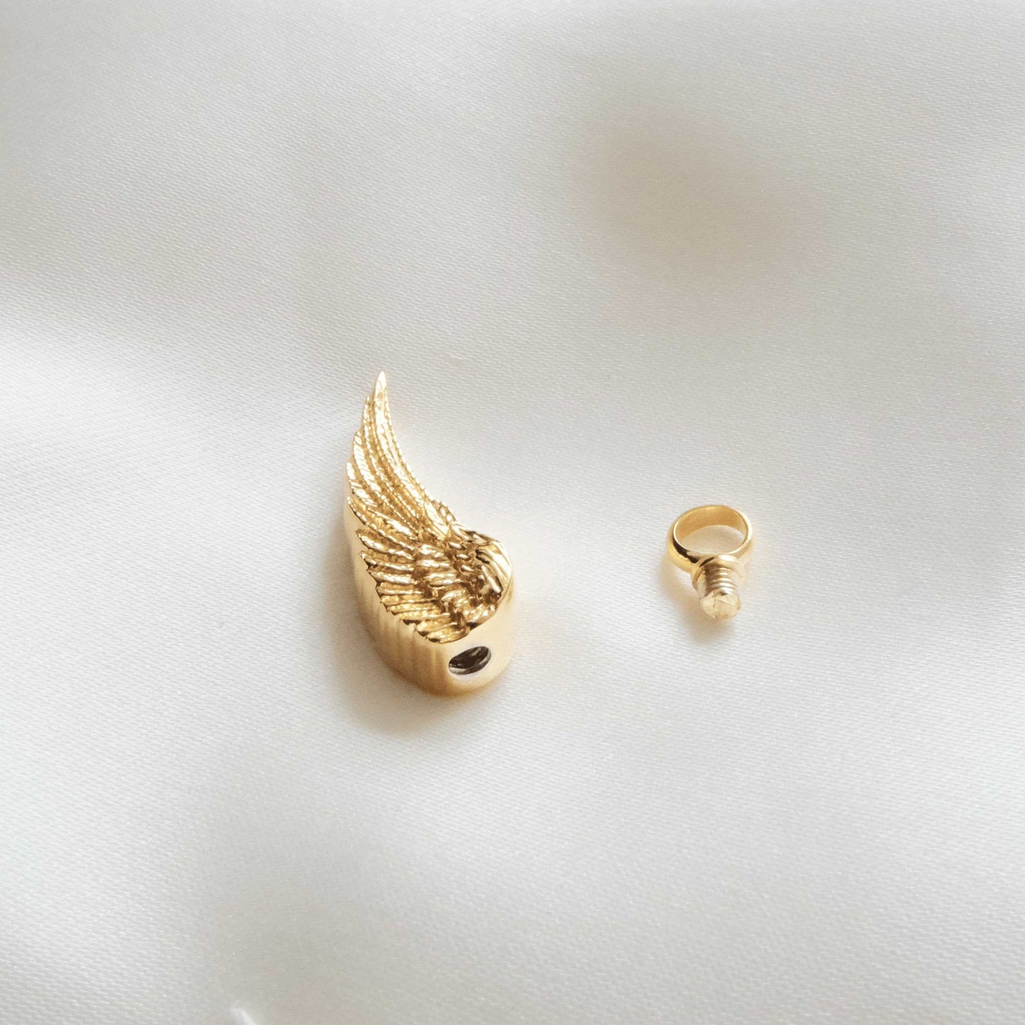 Ashes Jewellery Angel Wing 18K or 9K Solid Gold Necklace - Ashes Jewellery AE