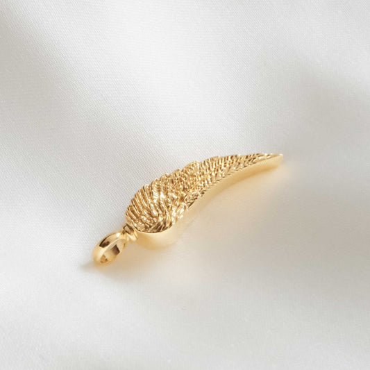 Ashes Jewellery Angel Wing 18K or 9K Solid Gold Necklace - Ashes Jewellery AE