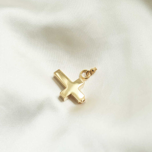 Ashes Jewellery Cross 18K or 9K Solid Gold Necklace - Ashes Jewellery AE