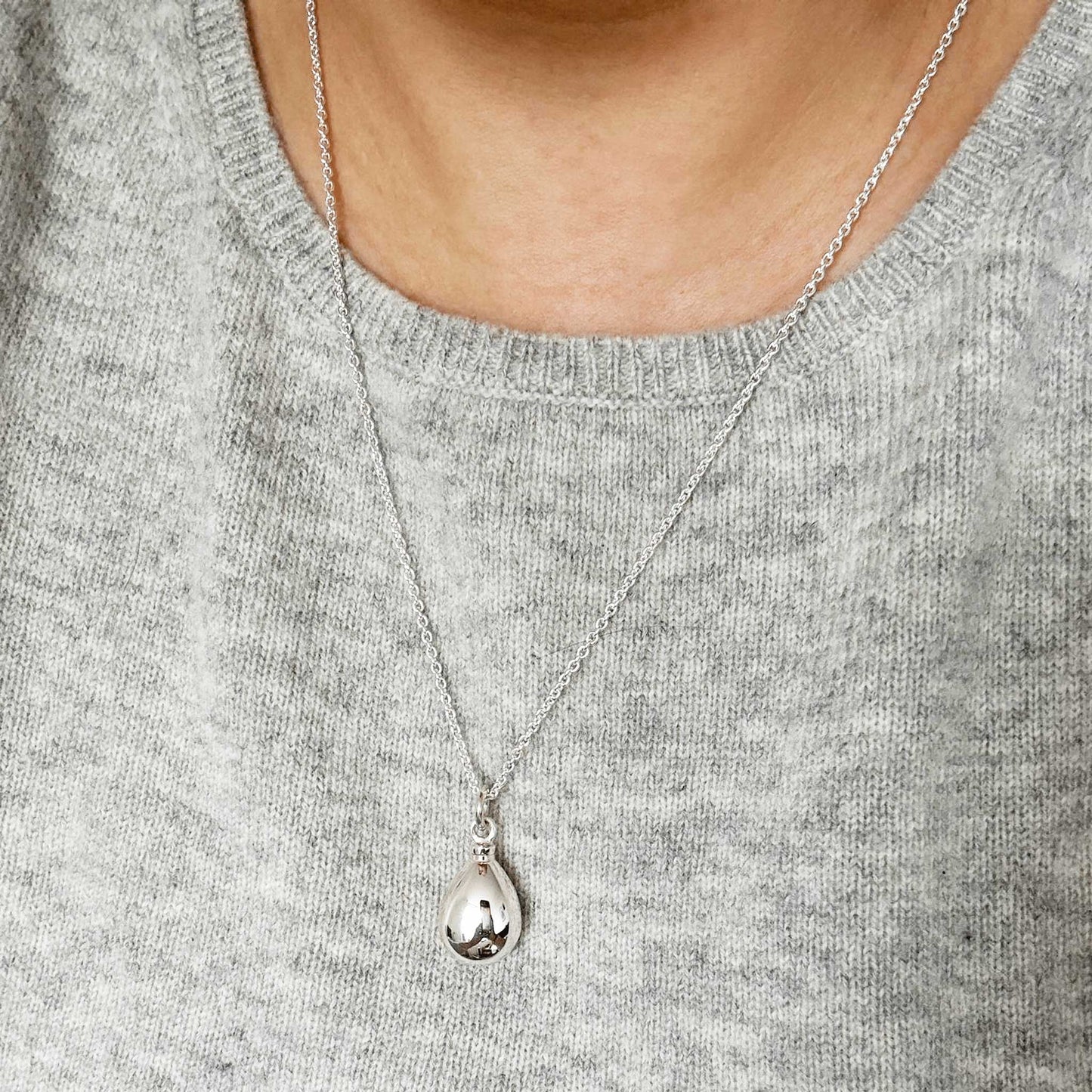 Ashes Jewellery Teardrop Necklace 925 Sterling Silver - Ashes Jewellery AE