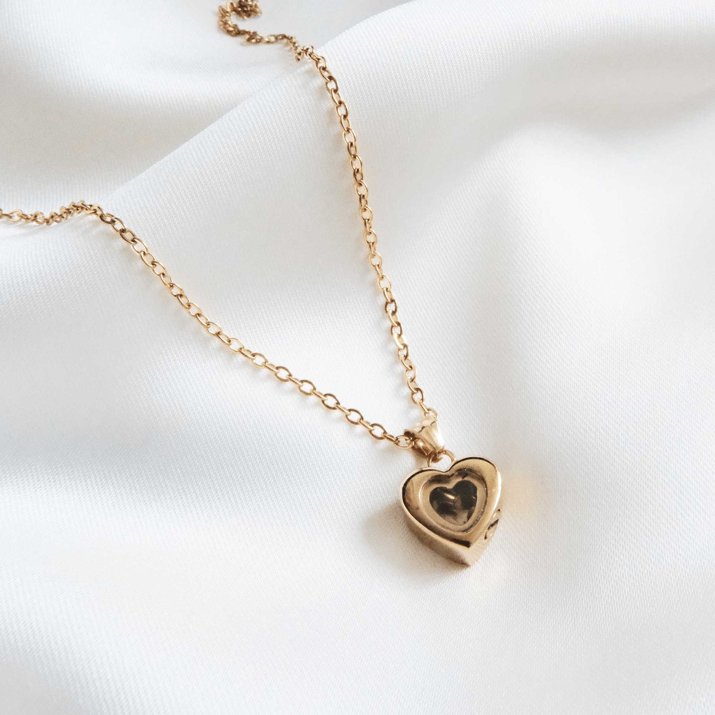 Heart Ashes Necklace Gold Stainless Steel - Ashes Jewellery AE