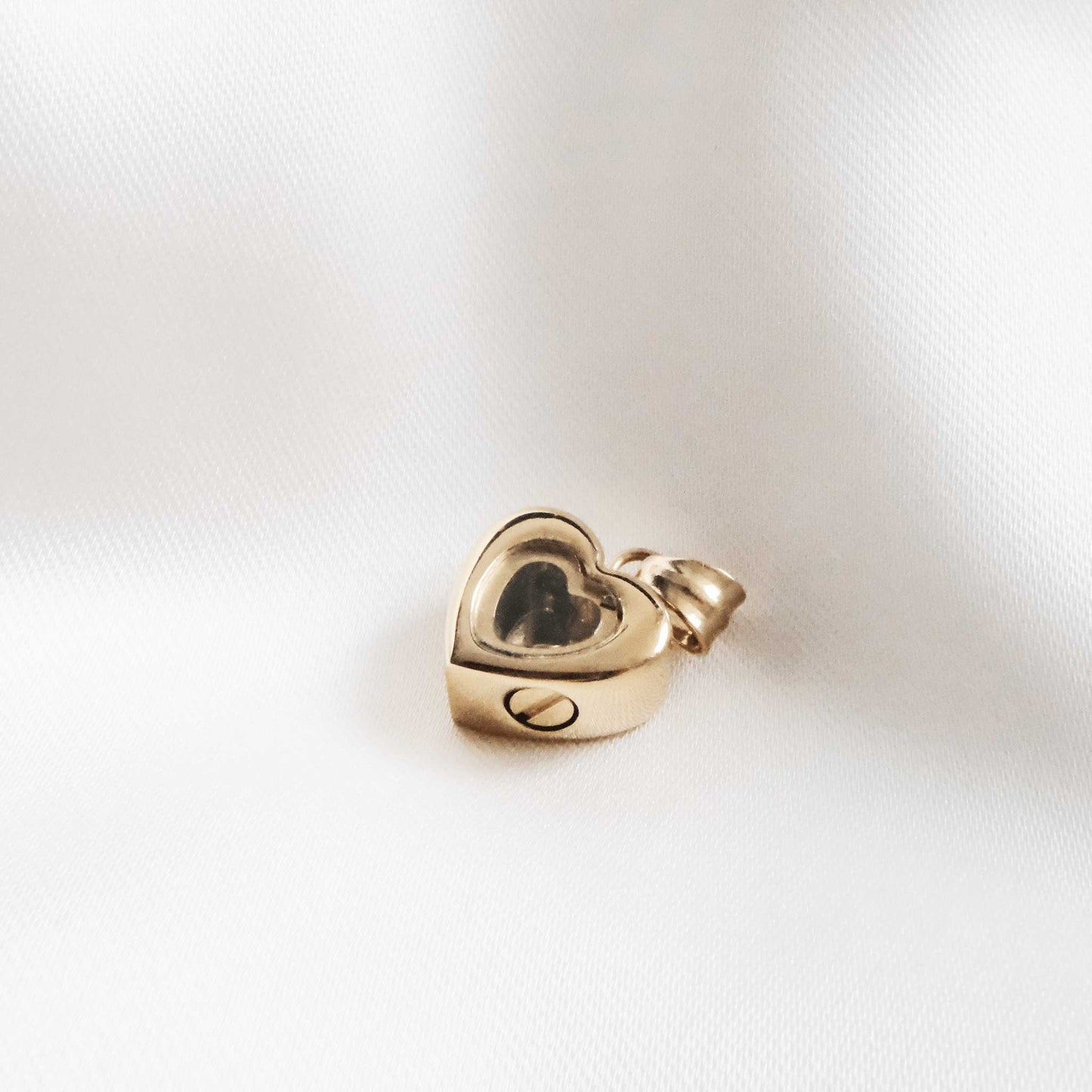 Heart Ashes Necklace Gold Stainless Steel - Ashes Jewellery AE