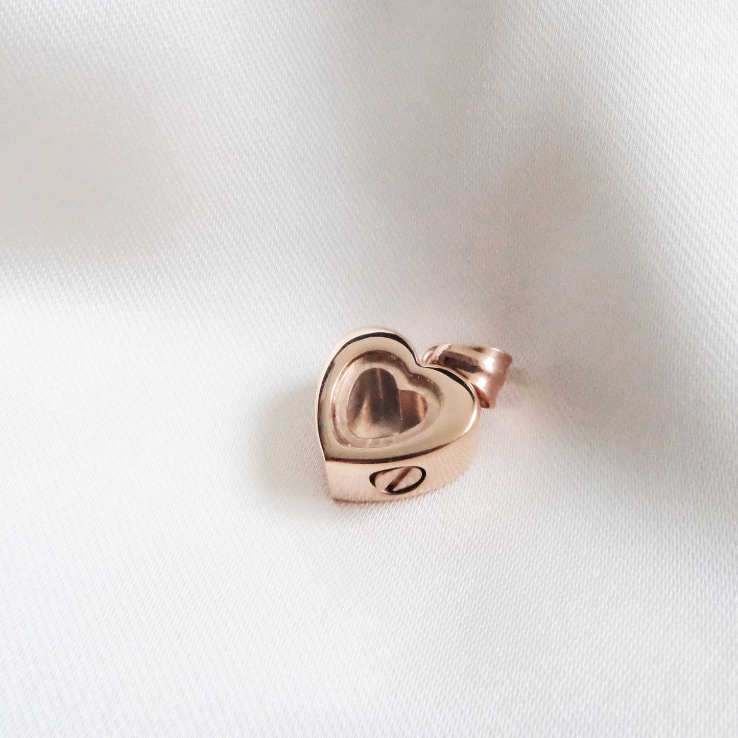 Heart Ashes Necklace Rose Gold Stainless Steel - Ashes Jewellery AE