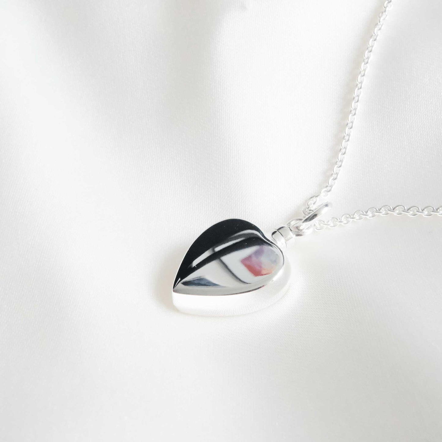 Heart Necklace for Ashes Sterling Silver - Ashes Jewellery AE