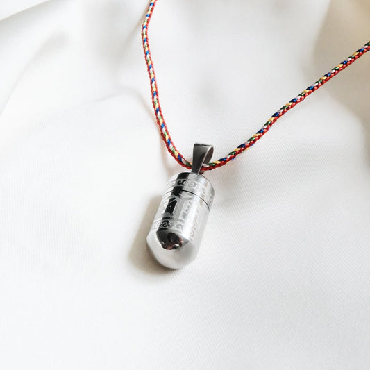 Mantra Spiritual Urn Necklace for Ashes - Ashes Jewellery AE