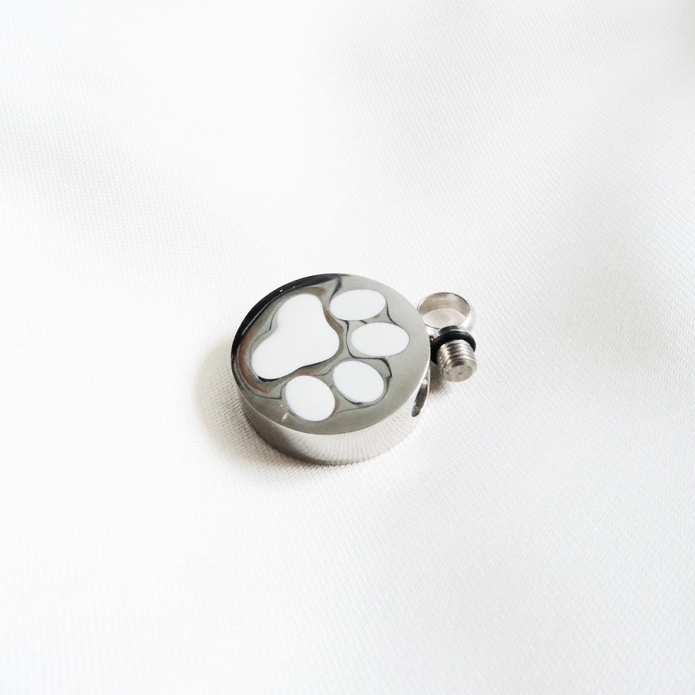 Pet Ashes Jewellery – Heart & Paw Silver Ashes Necklace - Ashes Jewellery AE