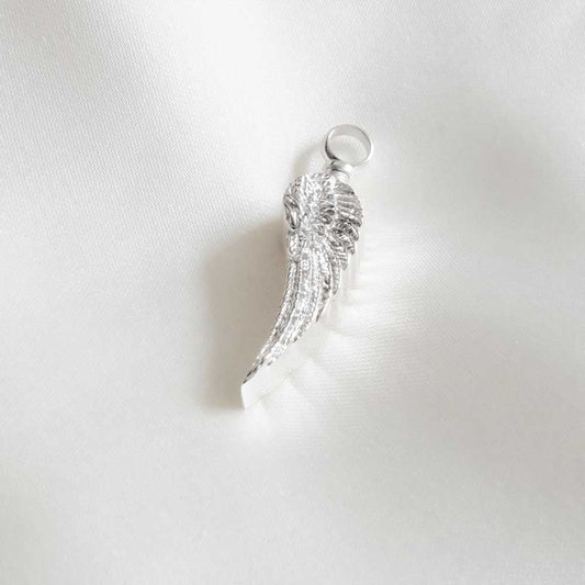 Self Fill Ashes Jewellery Angel Wing Necklace Silver - Ashes Jewellery AE