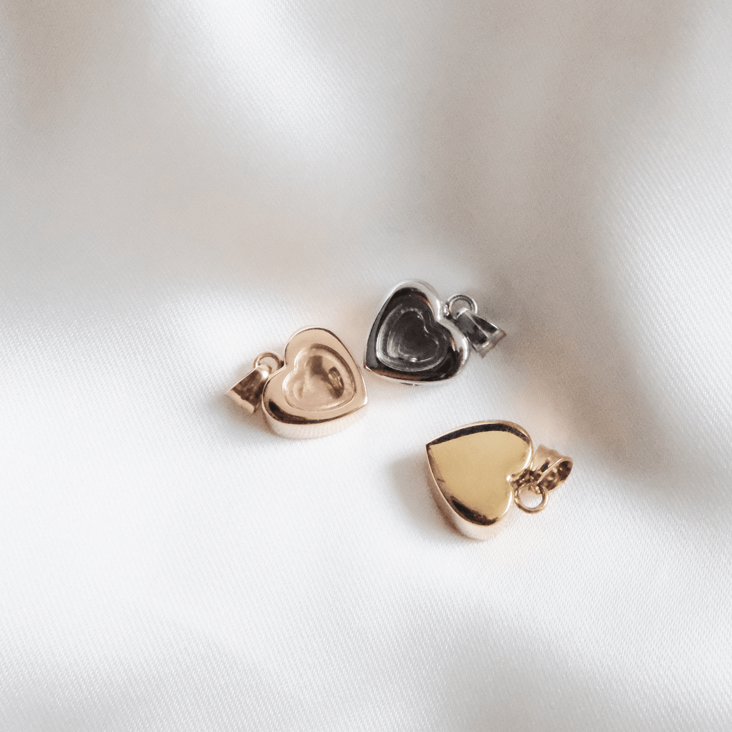 Silver Heart Ashes Necklace Stainless Steel - Ashes Jewellery AE