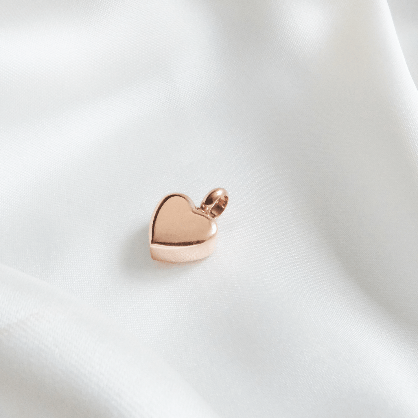Small Heart Ashes Necklace Rose Gold Stainless Steel - Ashes Jewellery AE