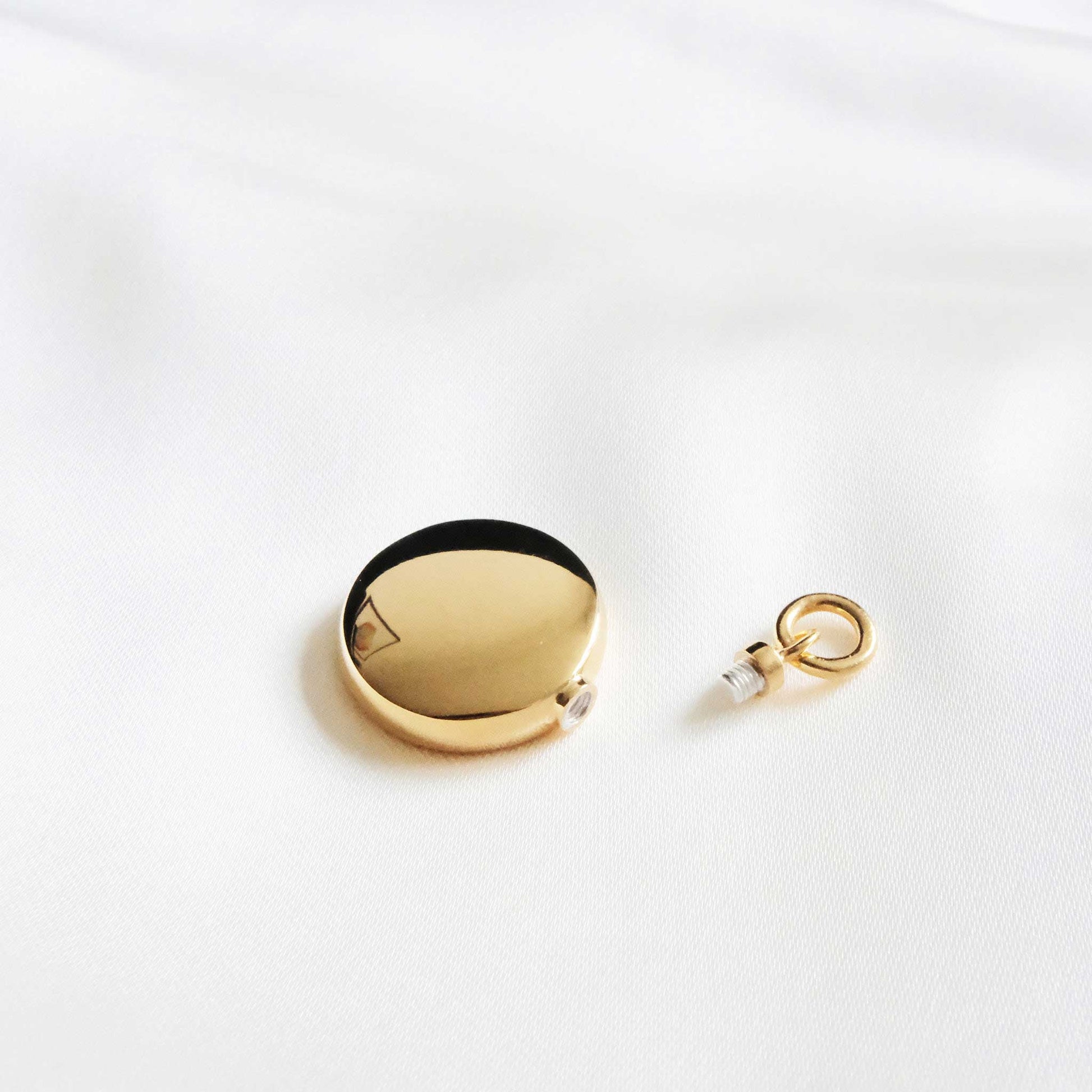 Ashes into Jewellery Round Necklace 18K Gold Plated - Ashes Jewellery AE