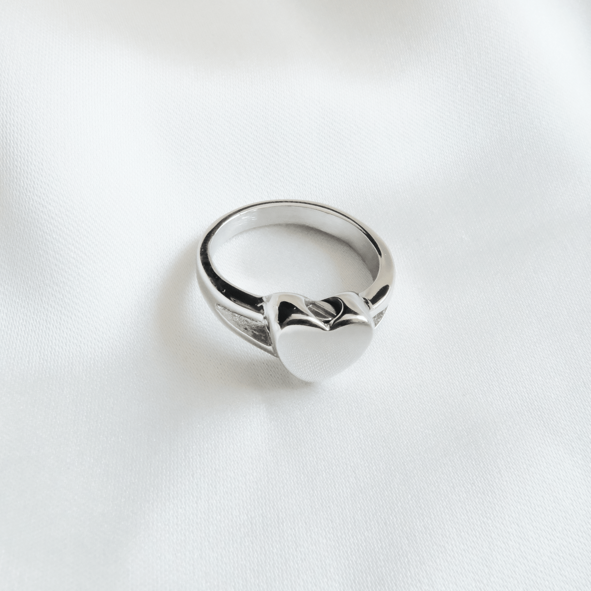 Ashes Ring Heart Stainless Steel Gold & Silver - Ashes Jewellery AE