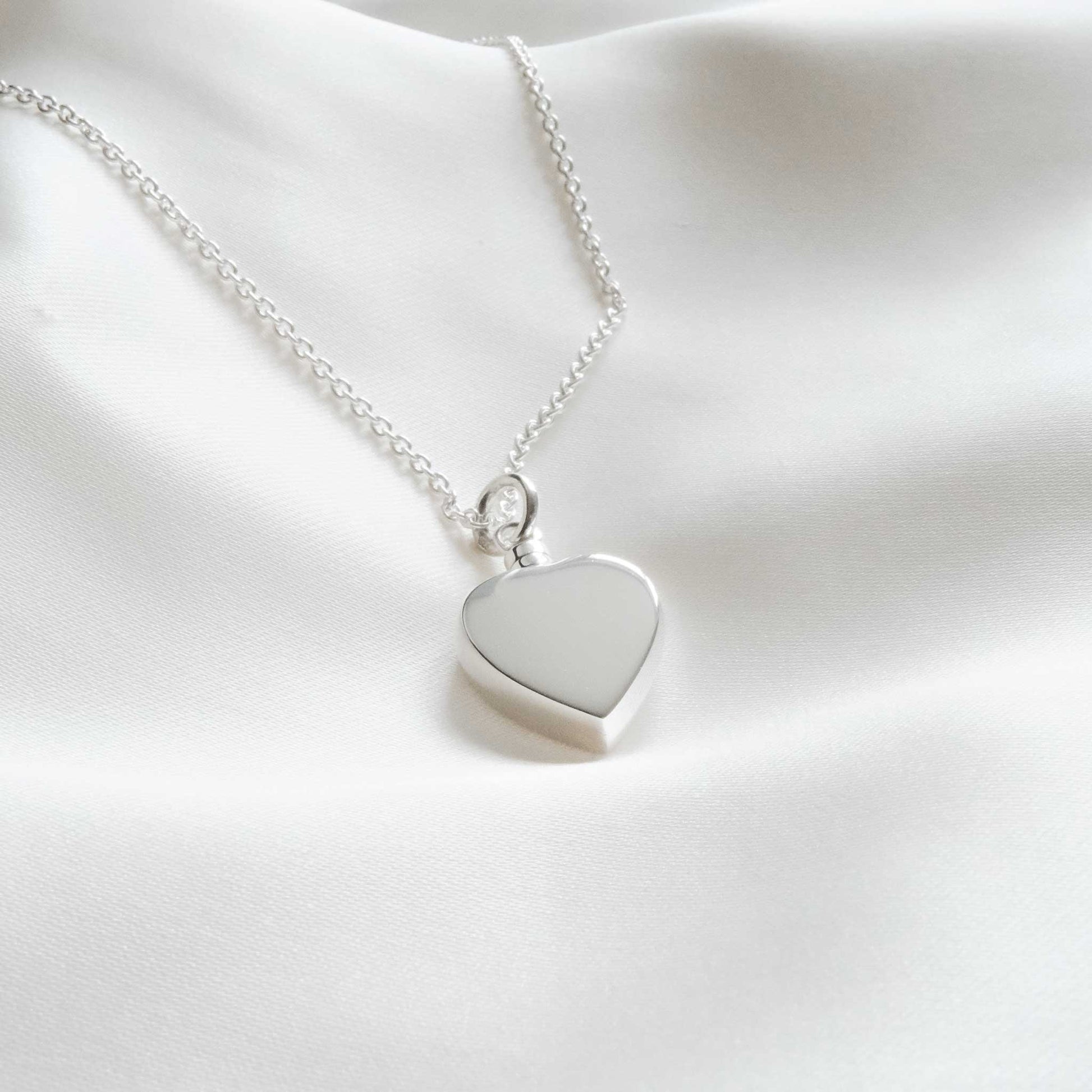 Heart Necklace for Ashes Sterling Silver - Ashes Jewellery AE