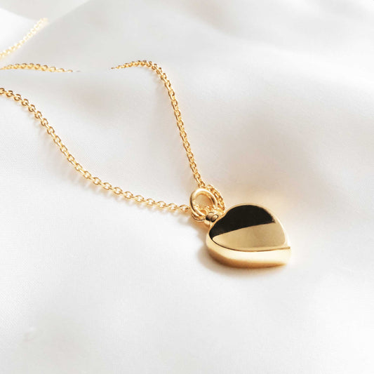 Heart Urn Jewellery Necklace Gold 9K - Ashes Jewellery AE