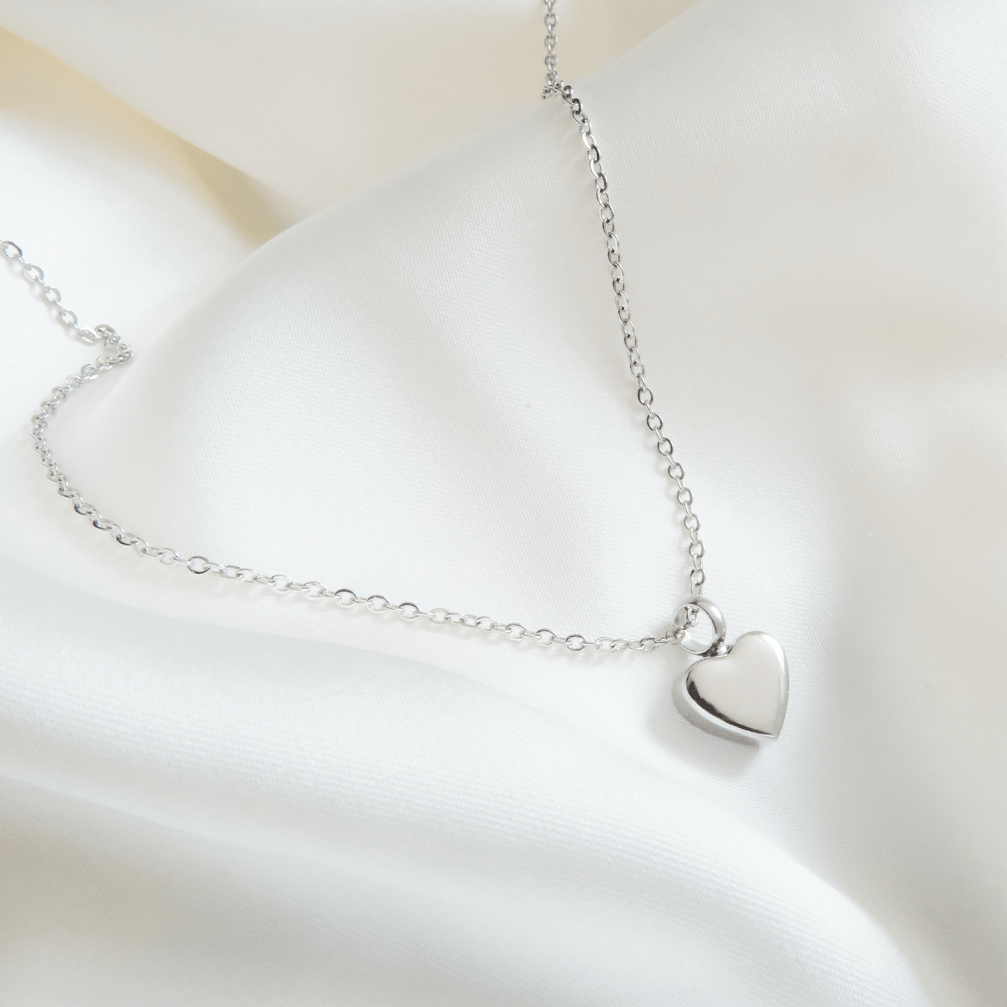 Small Heart Ashes Necklace Silver Stainless Steel - Ashes Jewellery AE